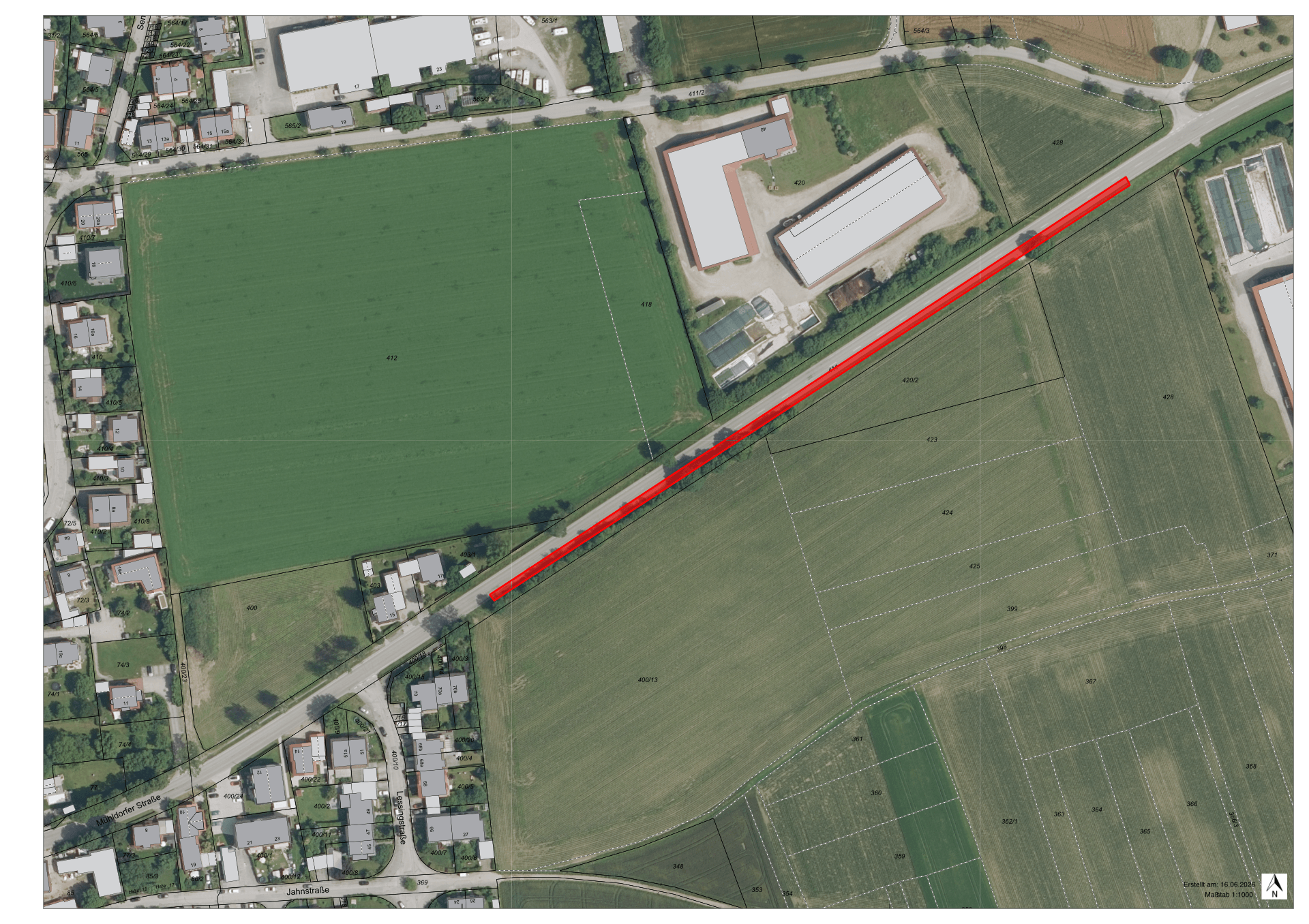 Lageplan für Busse
